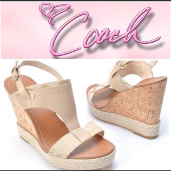 Coach Shoes - Coach wedge sandals NWTIB